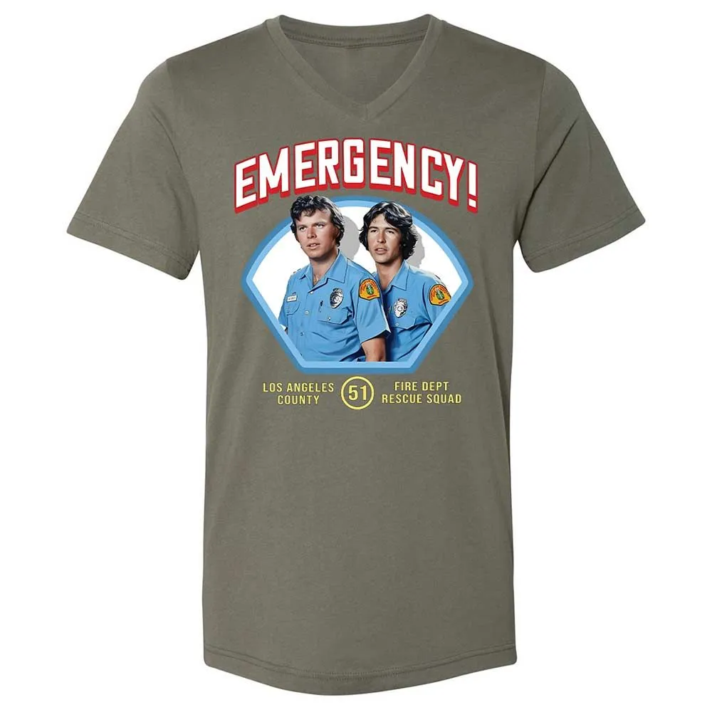 Unisex V-Neck T-Shirt - QABHDMRG - Military Green - 15