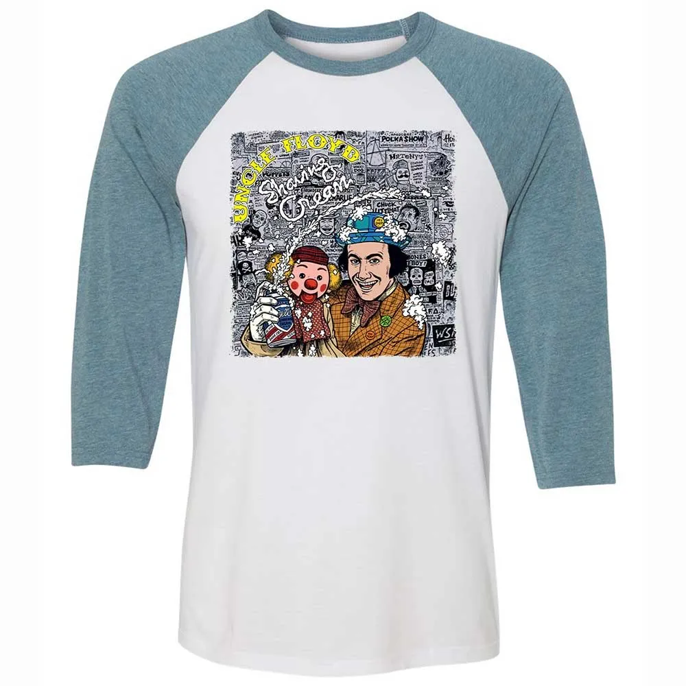 Unisex 3/4 Baseball Tee - 3HYKZ5G7 - White/Denim - 3