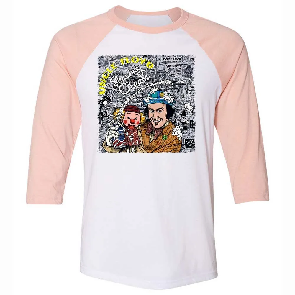 Unisex 3/4 Baseball Tee - 3HYKZ5G7 - White/Heather Peach - 5