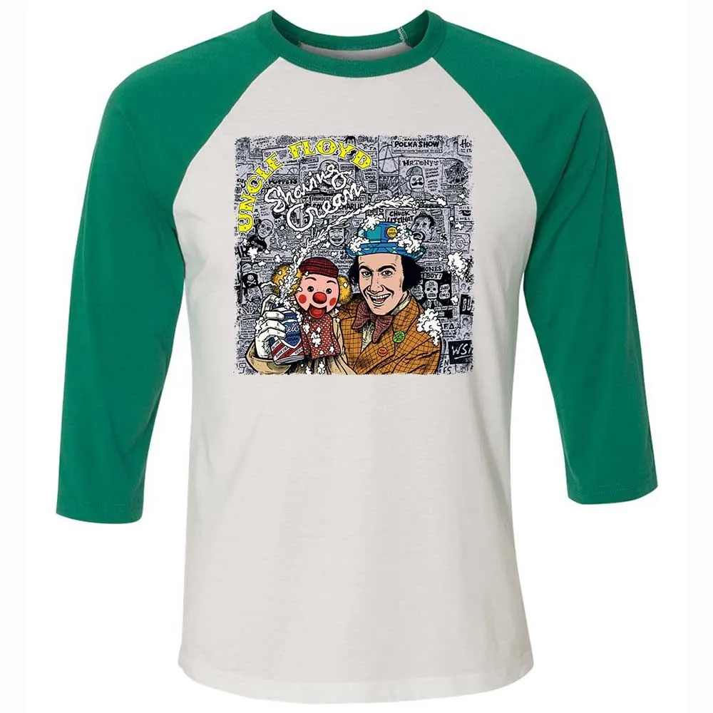 Unisex 3/4 Baseball Tee - 3HYKZ5G7 - White/Kelly - 6