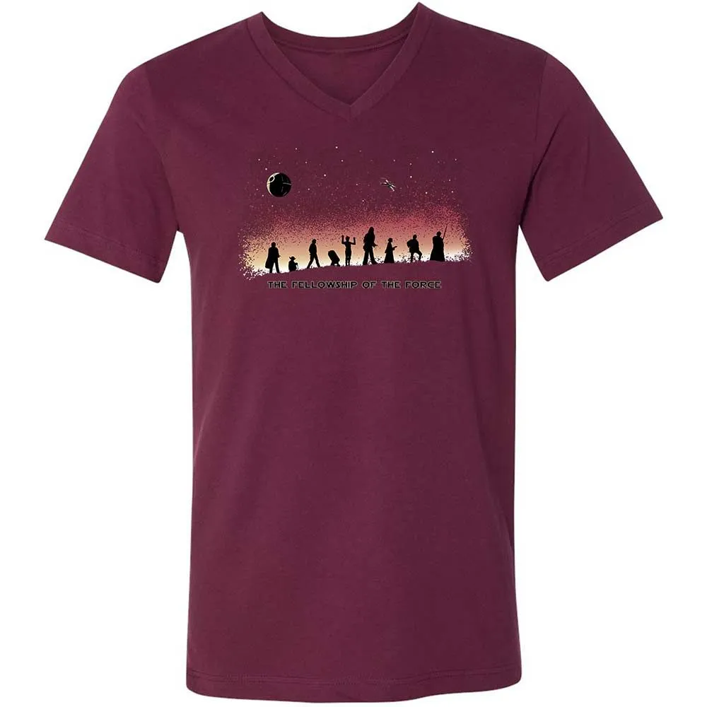 Unisex V-Neck T-Shirt - GEMM24Z9 - Maroon - 8