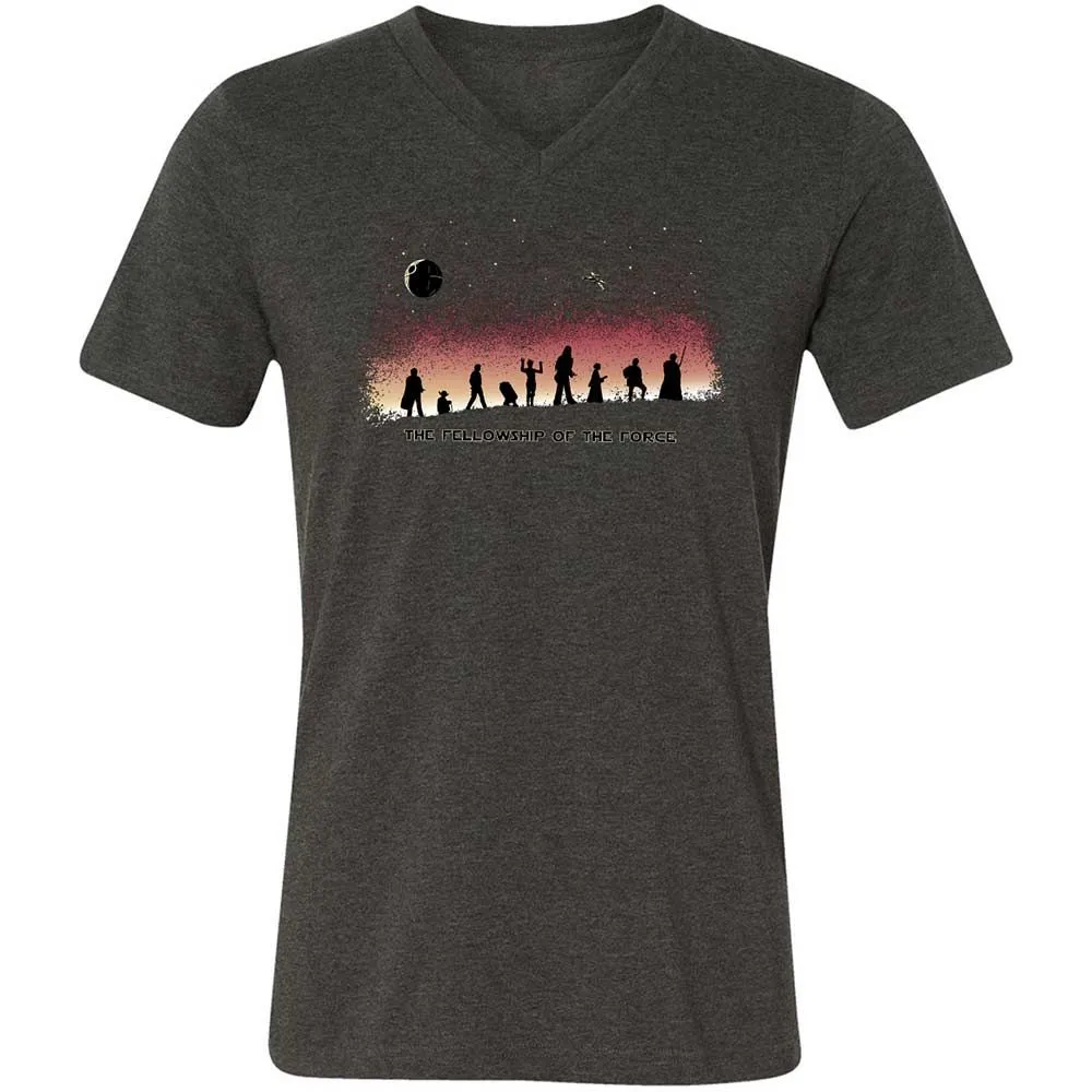Unisex V-Neck T-Shirt - GEMM24Z9 - Dark Grey Heather - 9