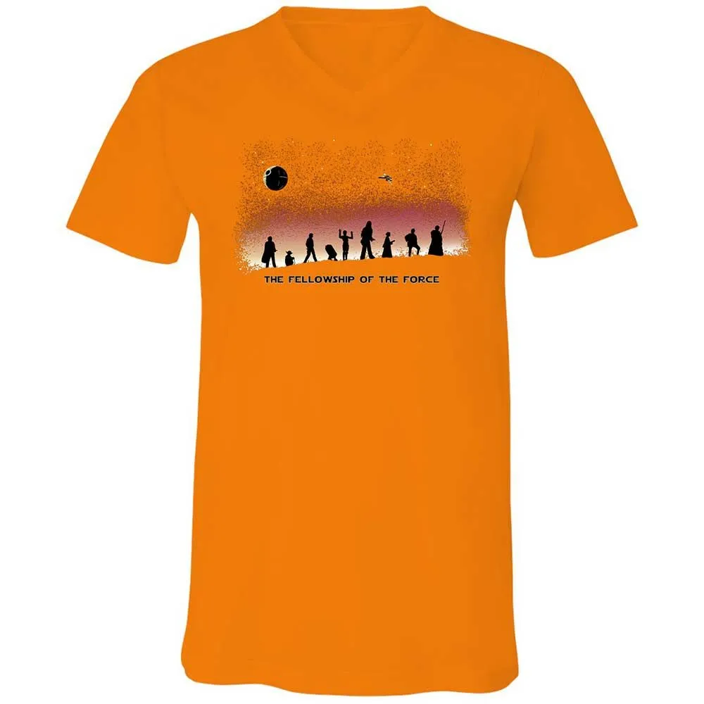 Unisex V-Neck T-Shirt - GEMM24Z9 - Orange - 12