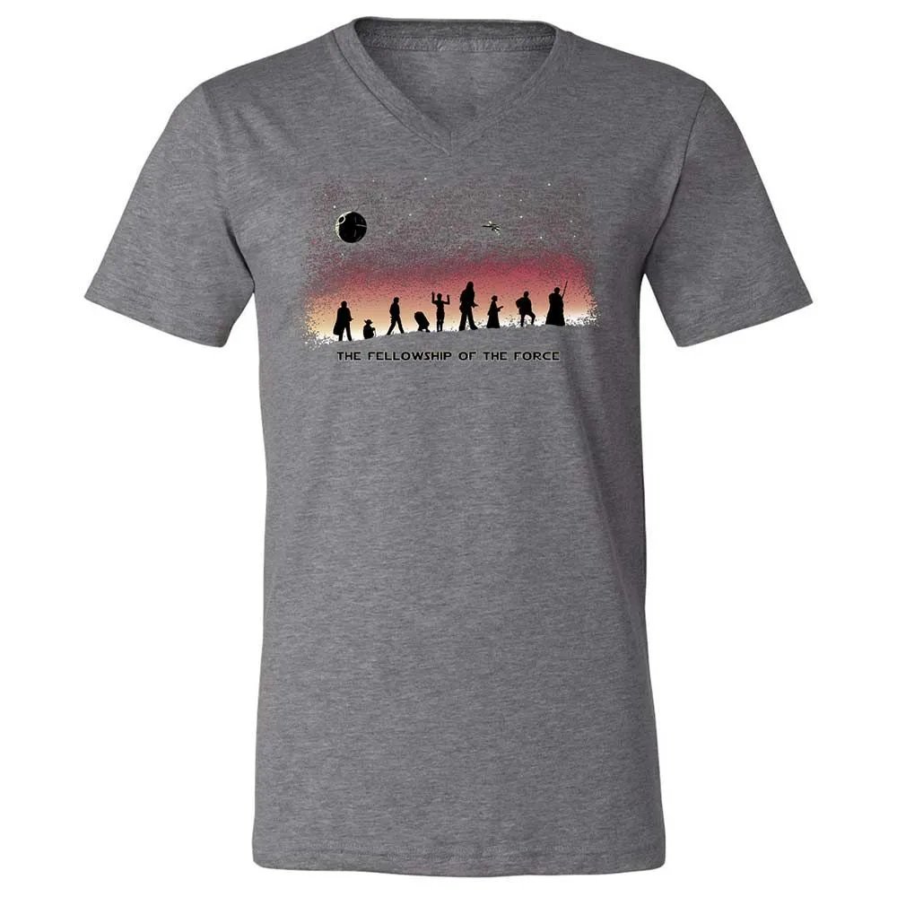 Unisex V-Neck T-Shirt - GEMM24Z9 - Deep Heather - 14