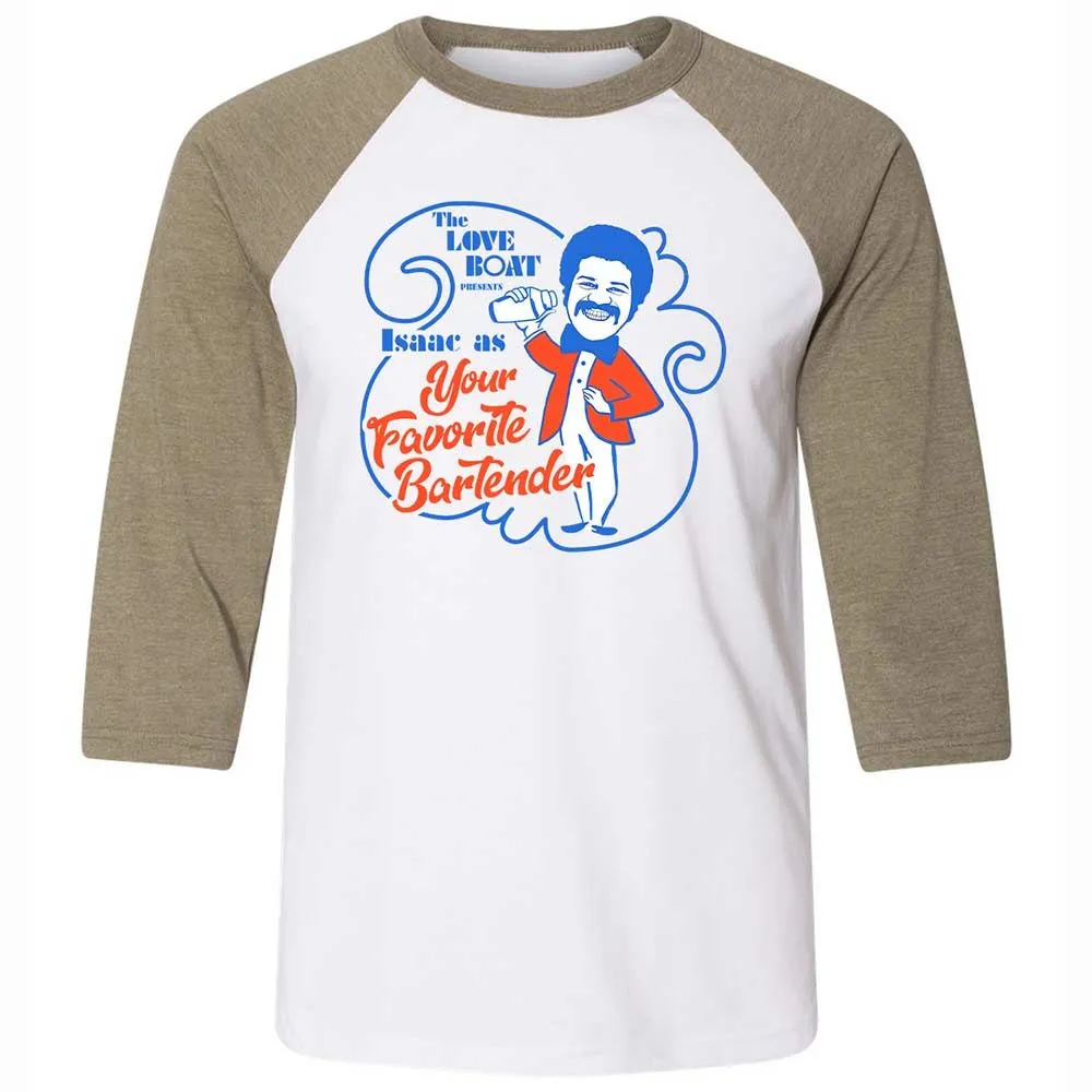 Unisex 3/4 Baseball Tee - PTPPZYCK - White/Heather Olive - 4