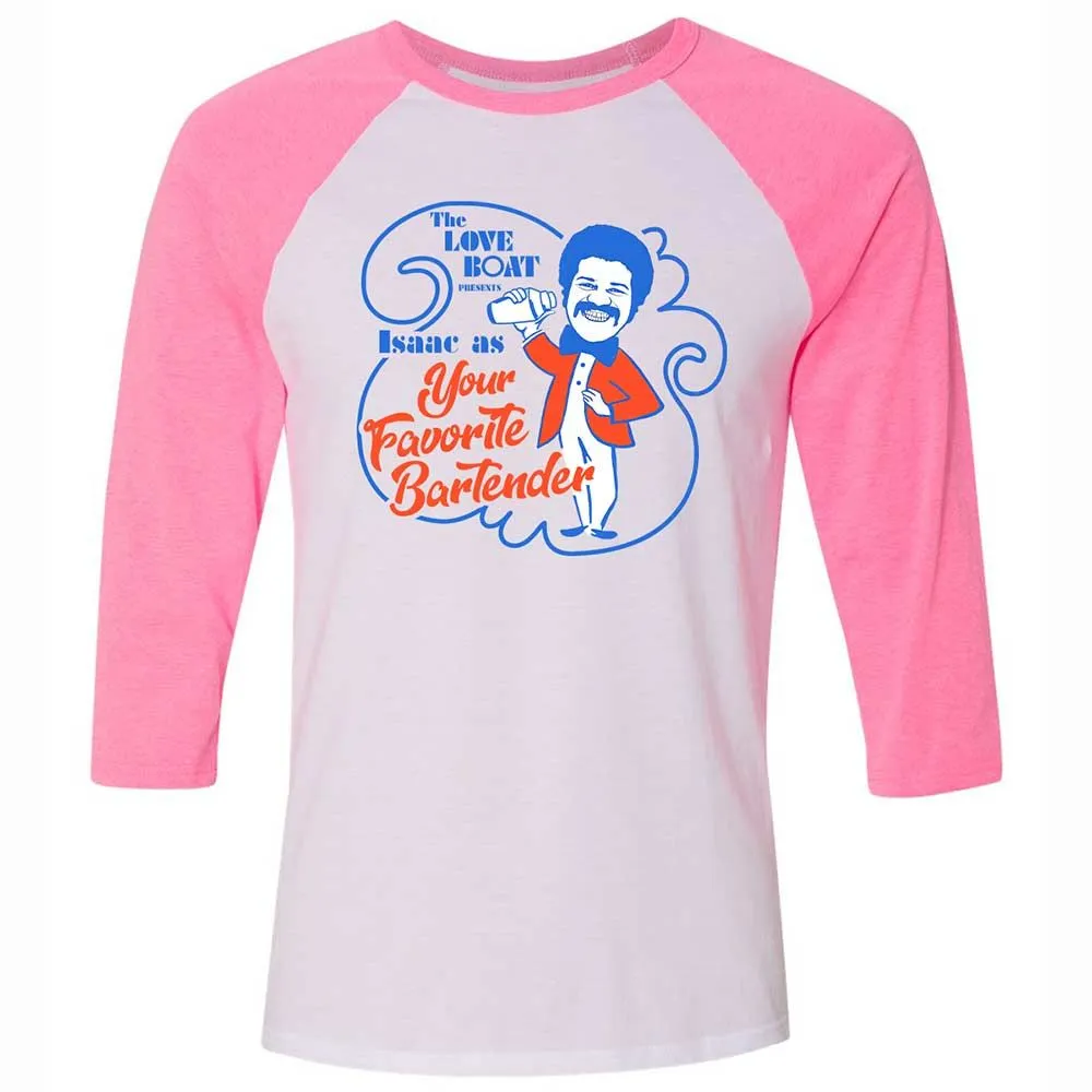 Unisex 3/4 Baseball Tee - PTPPZYCK - White/Neon Pink - 12