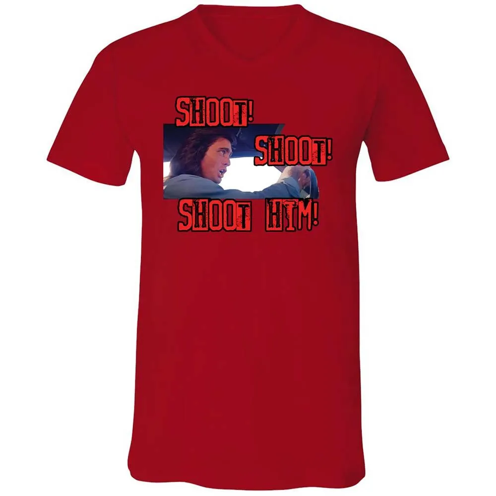 Unisex V-Neck T-Shirt - V51U6G3Y - Red - 5