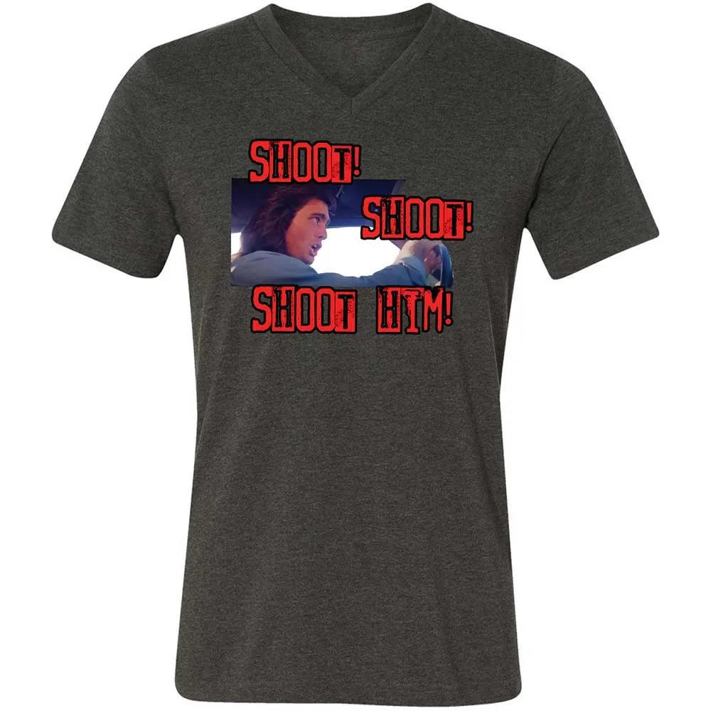 Unisex V-Neck T-Shirt - V51U6G3Y - Dark Grey Heather - 8