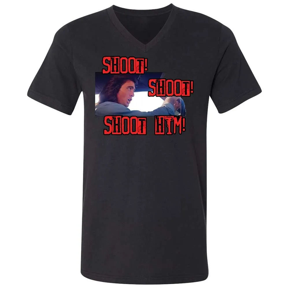 Unisex V-Neck T-Shirt - V51U6G3Y - Black - 11