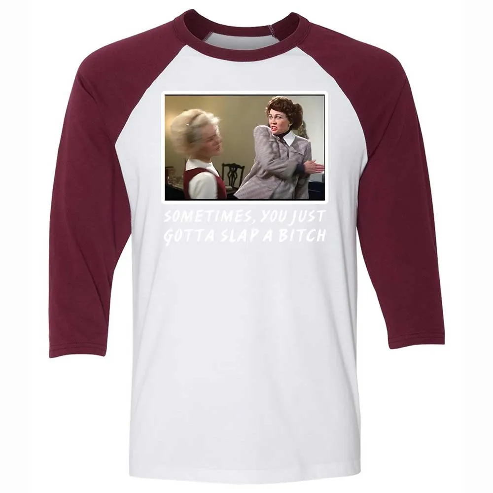 Unisex 3/4 Baseball Tee - BUN5JCTA - White/Maroon - 7