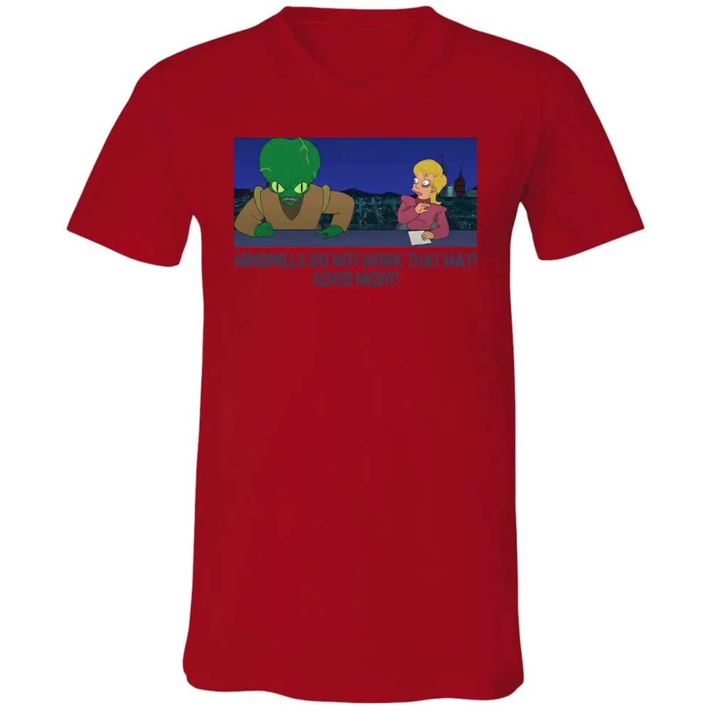Unisex V-Neck T-Shirt - J9YV6QZ2 - Red - 5
