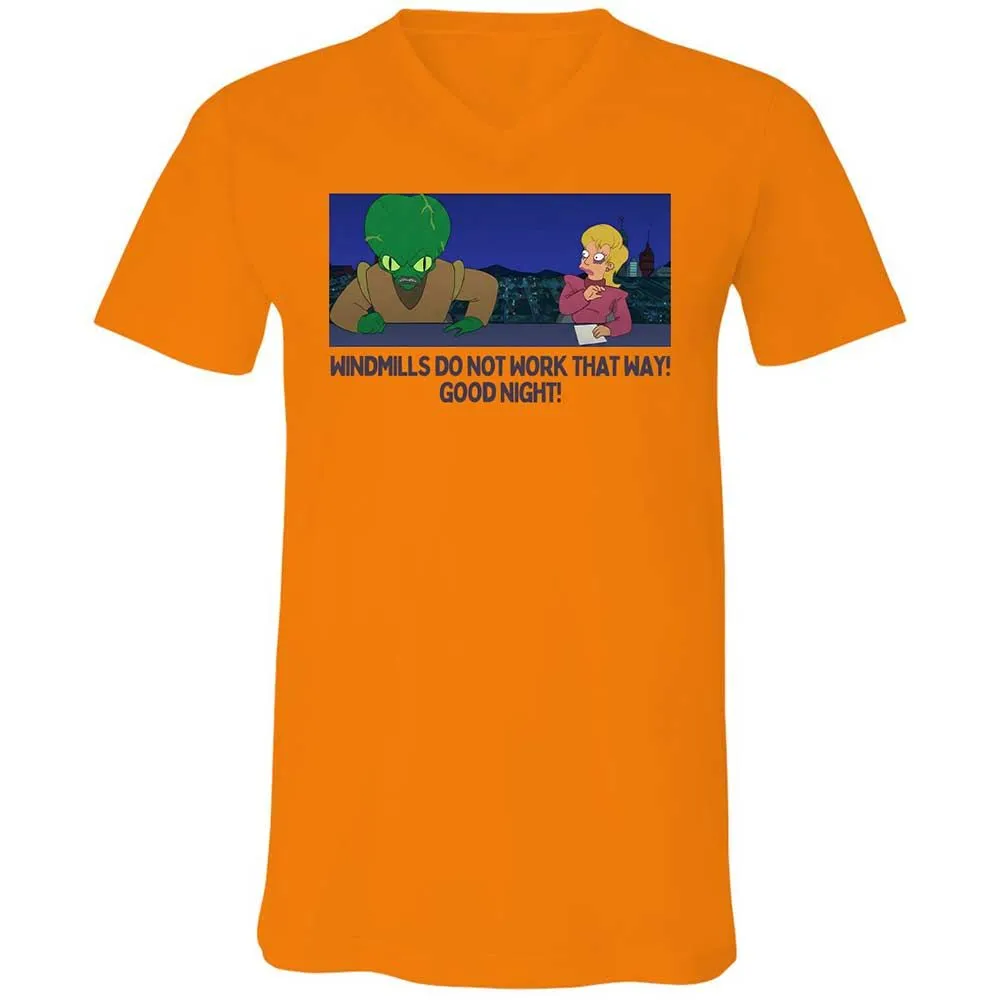 Unisex V-Neck T-Shirt - J9YV6QZ2 - Orange - 7