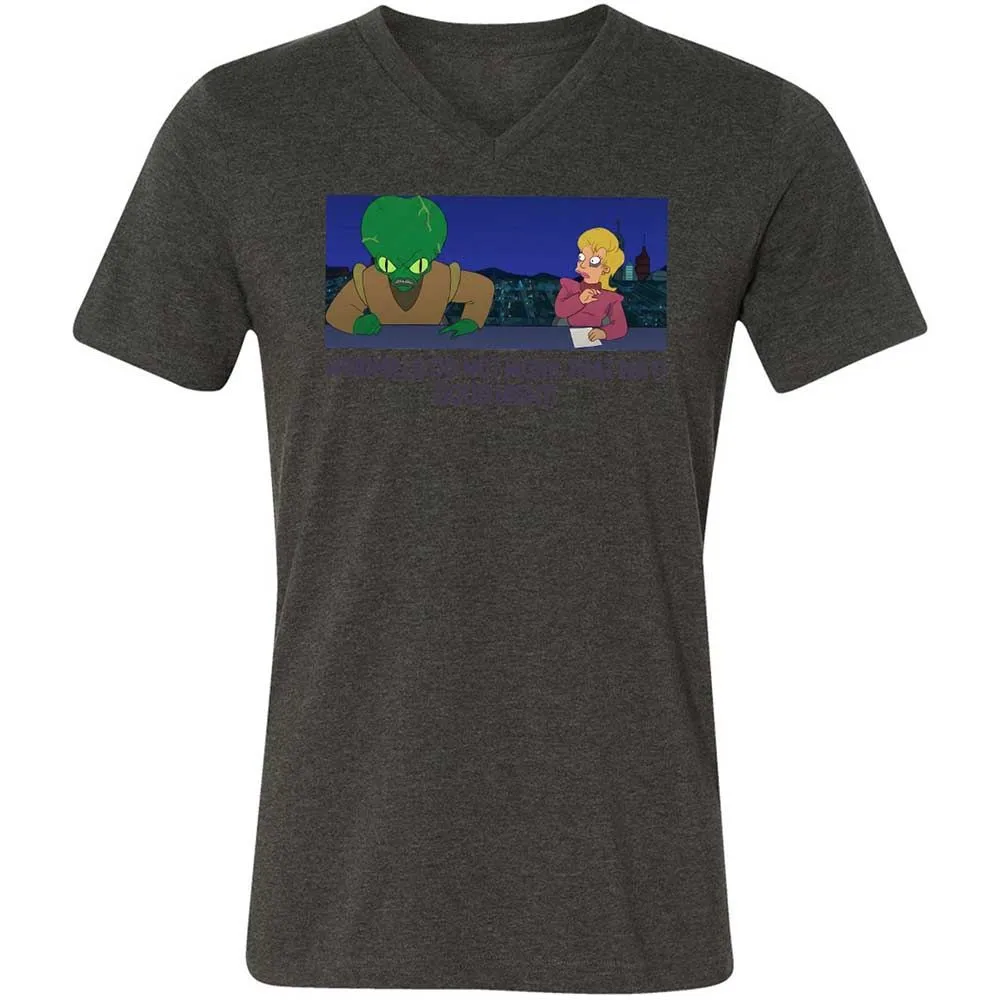 Unisex V-Neck T-Shirt - J9YV6QZ2 - Dark Grey Heather - 8