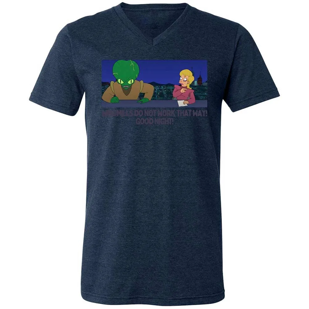 Unisex V-Neck T-Shirt - J9YV6QZ2 - Heather Navy - 13