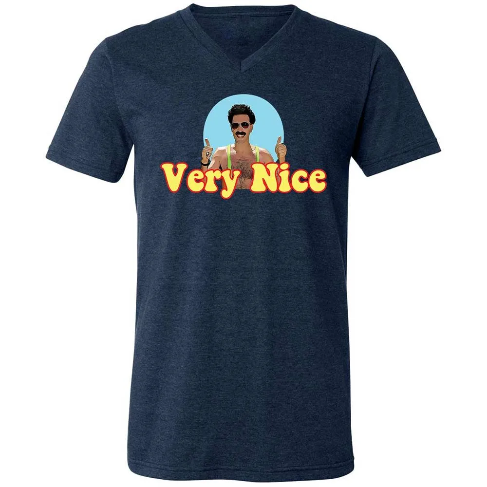 Unisex V-Neck T-Shirt - 26JEALWZ - Heather Navy - 13