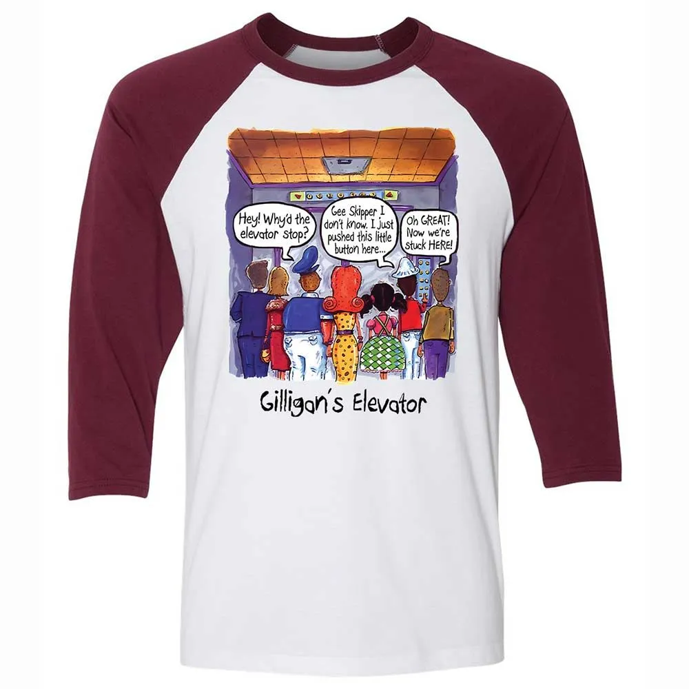 Unisex 3/4 Baseball Tee - M8NS976U - White/Maroon - 7