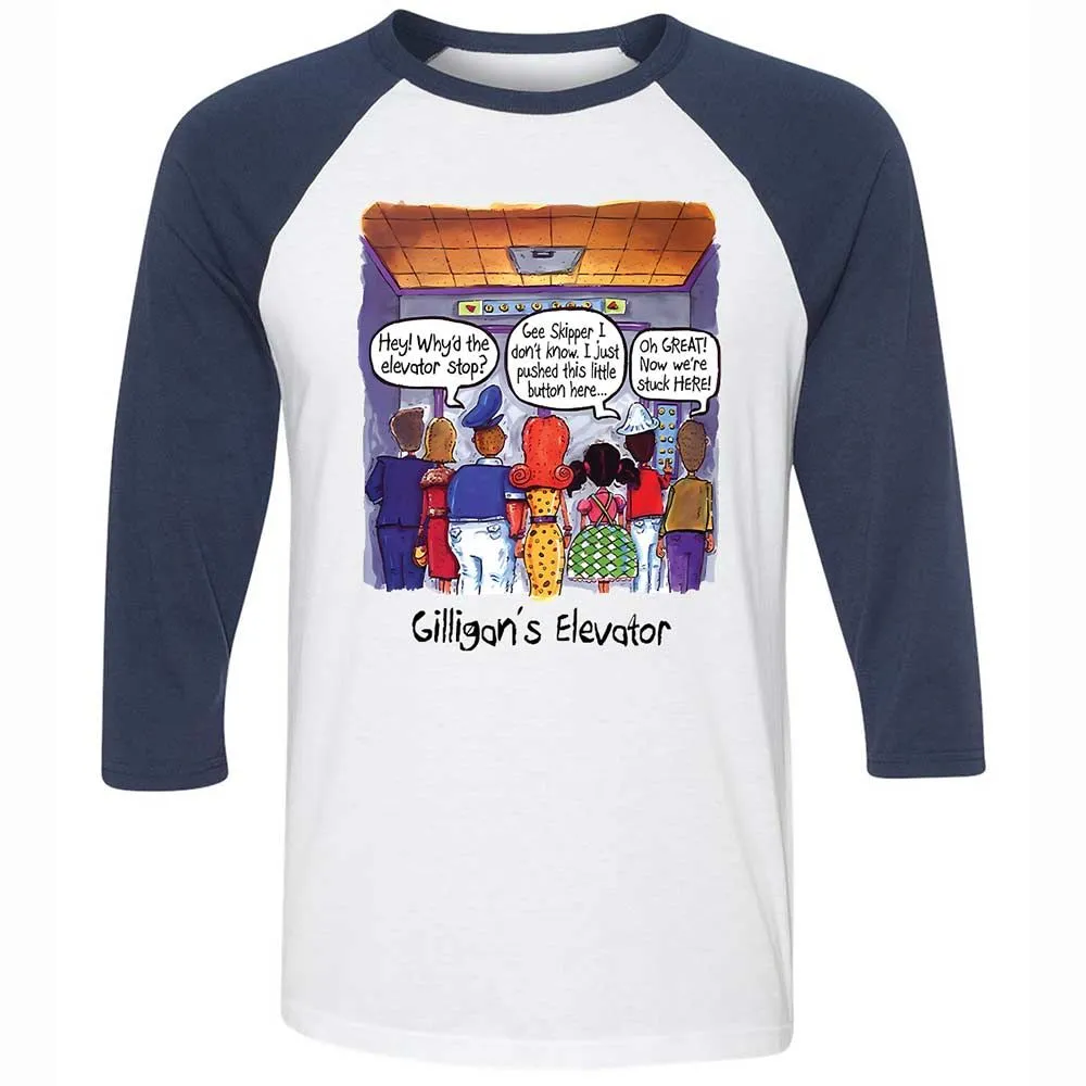 Unisex 3/4 Baseball Tee - M8NS976U - White/Navy - 8