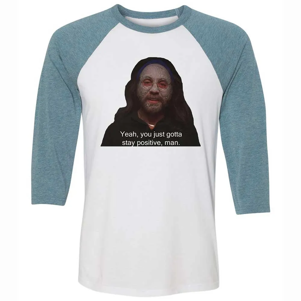 Unisex 3/4 Baseball Tee - 4ANX1L23 - White/Denim - 3