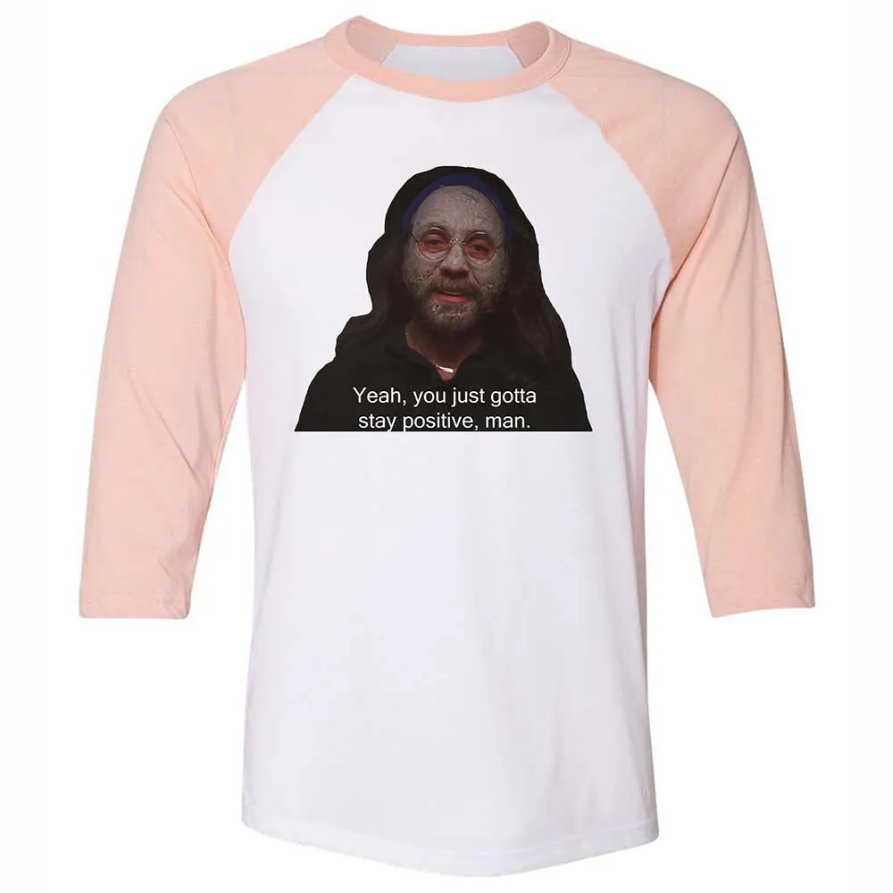 Unisex 3/4 Baseball Tee - 4ANX1L23 - White/Heather Peach - 5