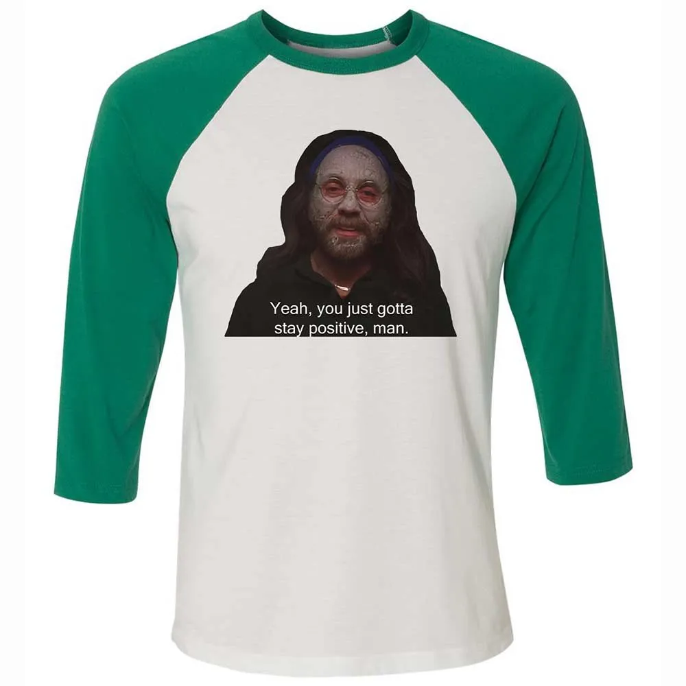 Unisex 3/4 Baseball Tee - 4ANX1L23 - White/Kelly - 6