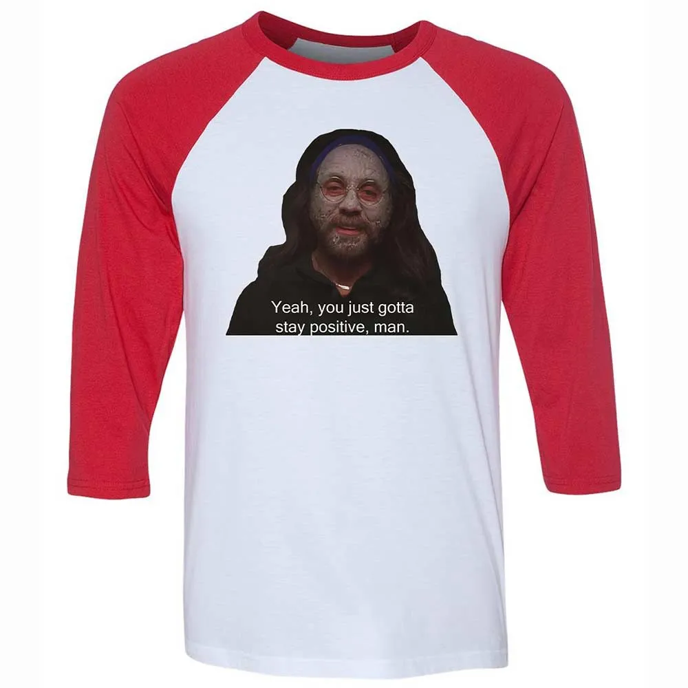 Unisex 3/4 Baseball Tee - 4ANX1L23 - White/Red - 9