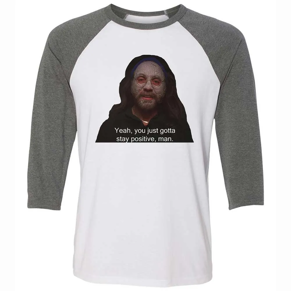 Unisex 3/4 Baseball Tee - 4ANX1L23 - White/Deep Heather - 11