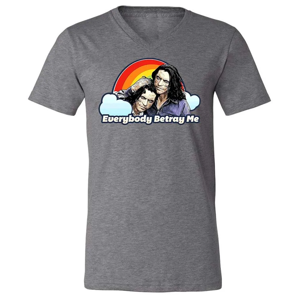 Unisex V-Neck T-Shirt - CZCXWZ7F - Deep Heather - 14
