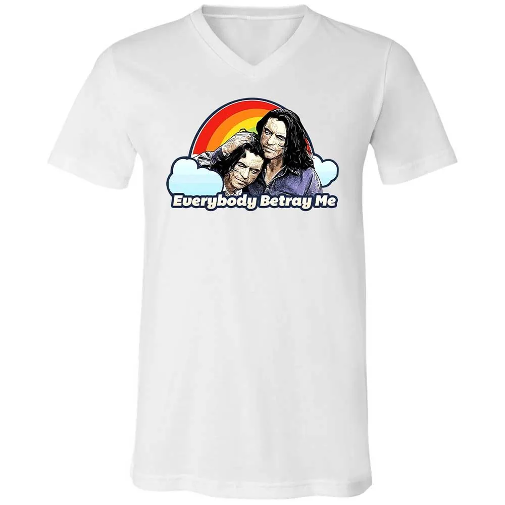 Unisex V-Neck T-Shirt - CZCXWZ7F - White - 16