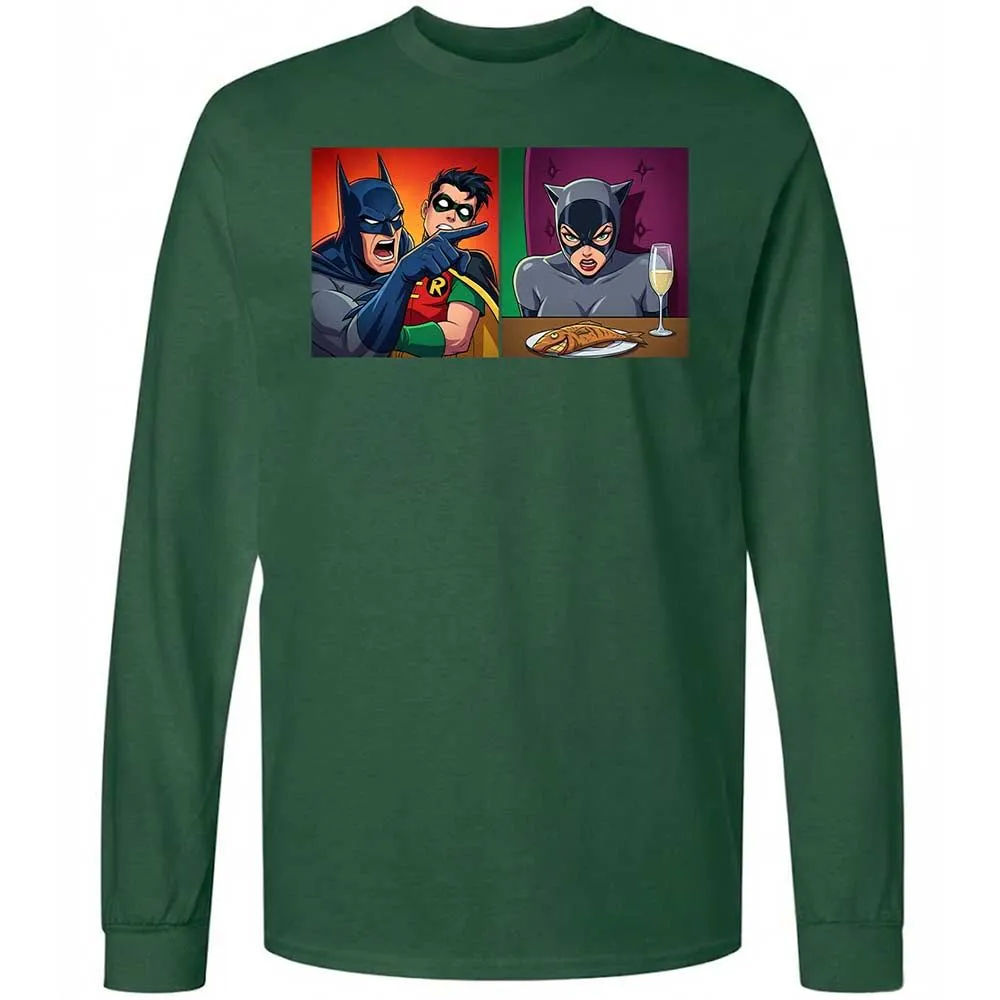 Bat Yelling at Catwoman - Forest Green - 4