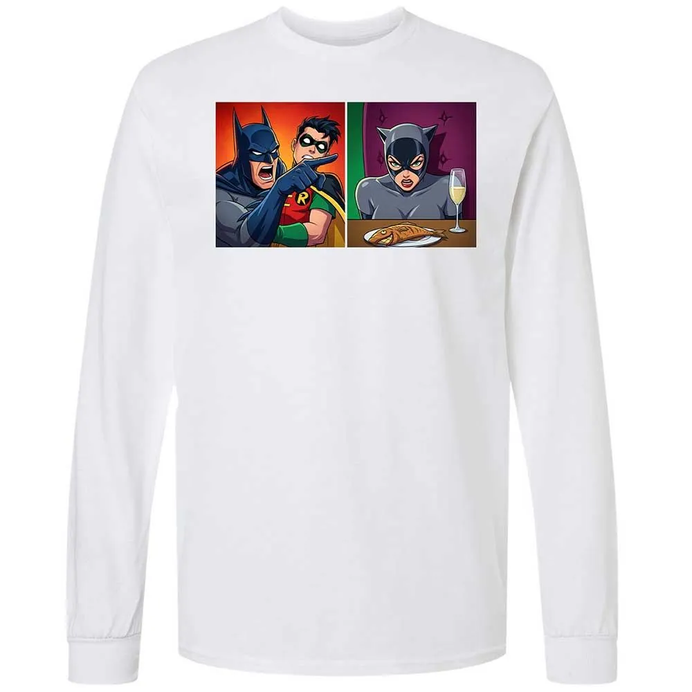 Bat Yelling at Catwoman - White - 17
