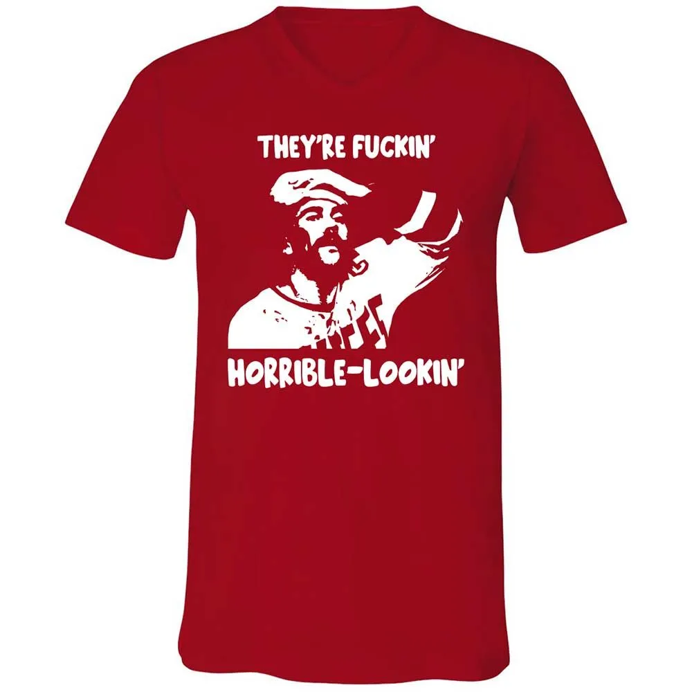 Unisex V-Neck T-Shirt - GKGA57EN - Red - 6