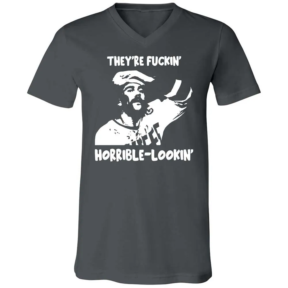 Unisex V-Neck T-Shirt - GKGA57EN - Asphalt - 13