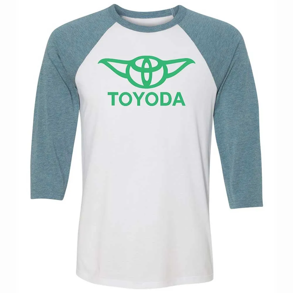 Unisex 3/4 Baseball Tee - UTJFSHFR - White/Denim - 3