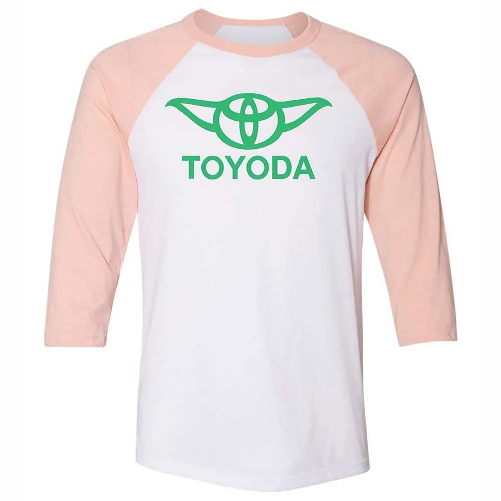 Unisex 3/4 Baseball Tee - UTJFSHFR - White/Heather Peach - 5