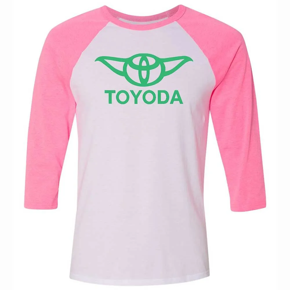 Unisex 3/4 Baseball Tee - UTJFSHFR - White/Neon Pink - 12