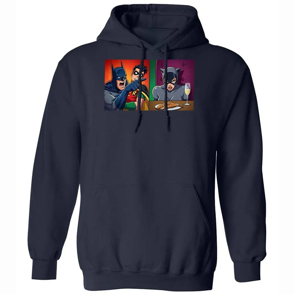 Bat Yelling at Catwoman - Navy - 2