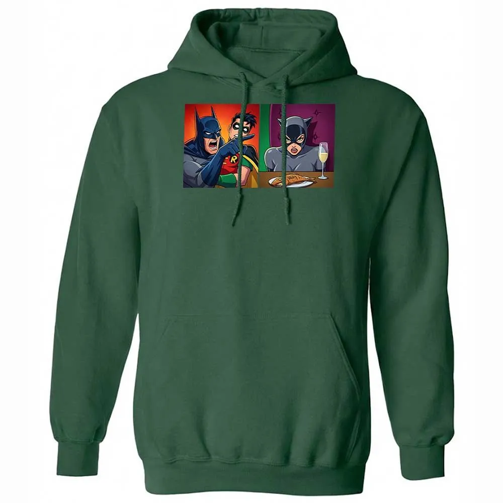 Bat Yelling at Catwoman - Forest Green - 3