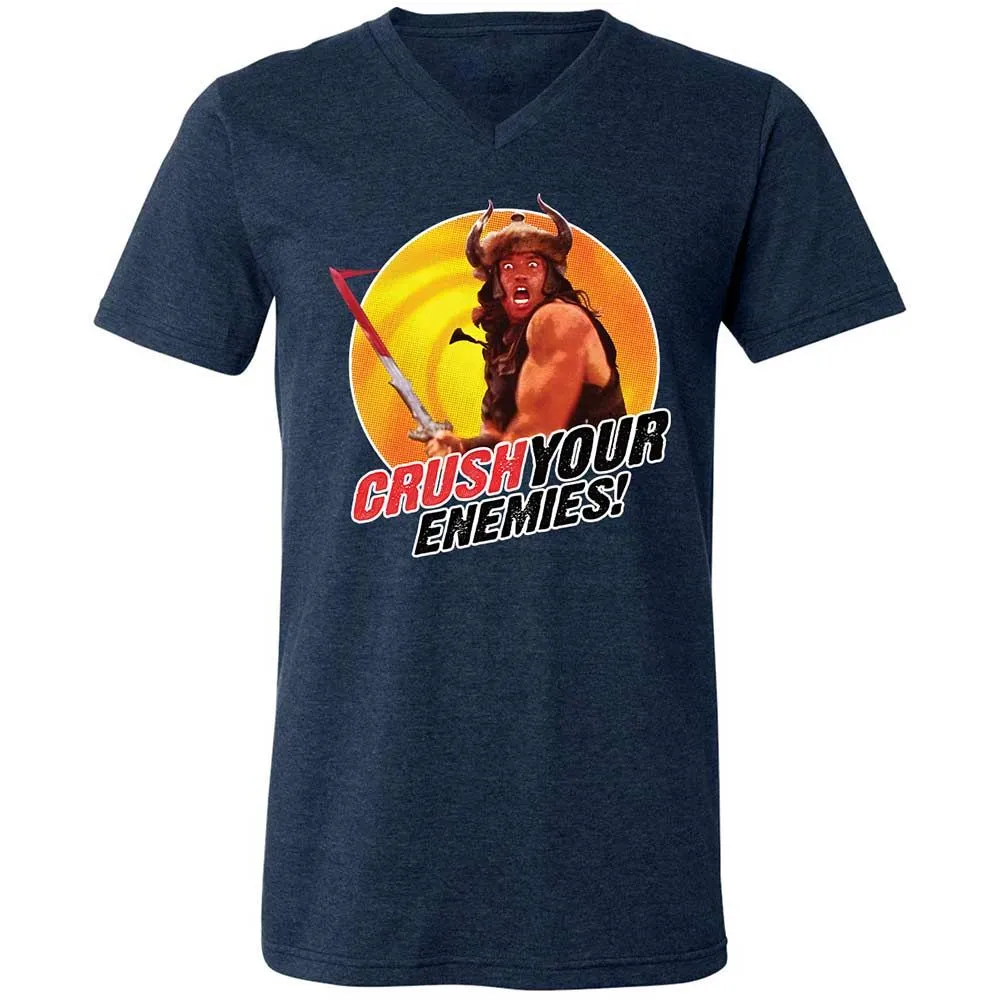 Unisex V-Neck T-Shirt - KTC9SBGY - Heather Navy - 3