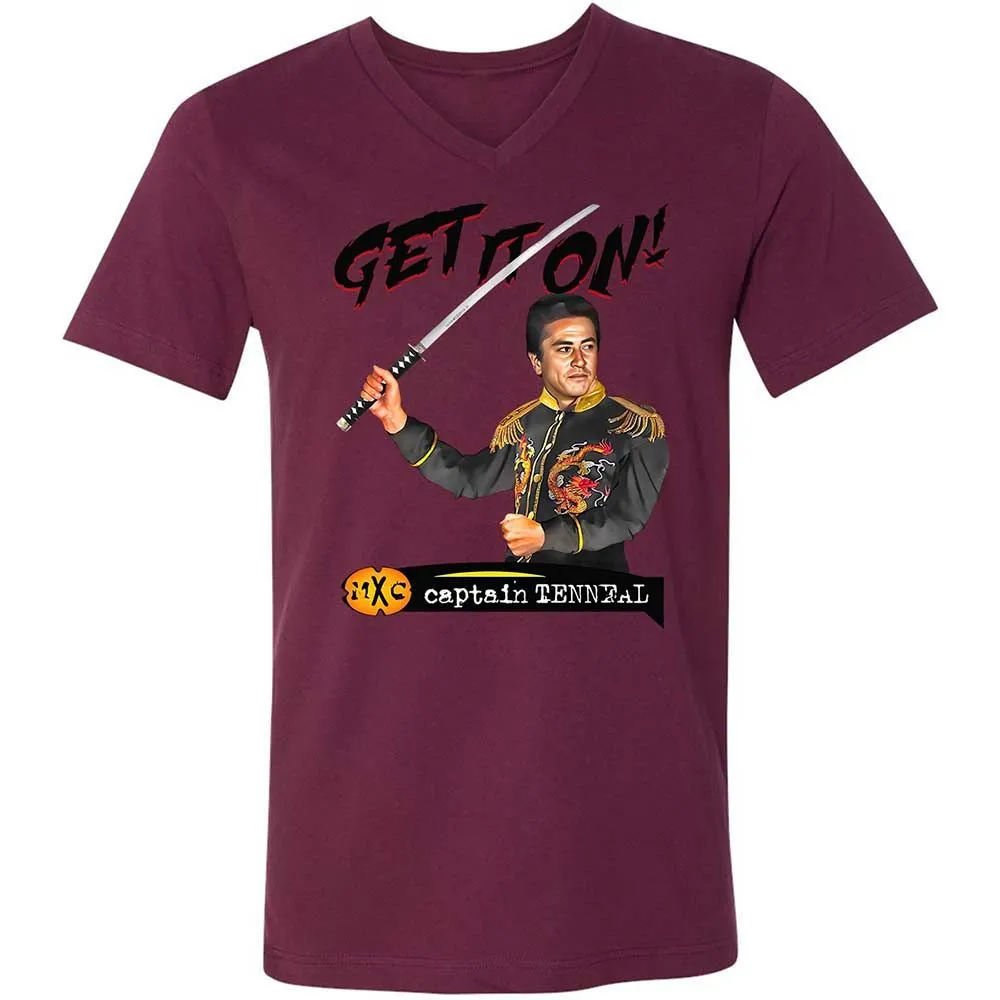 Unisex V-Neck T-Shirt - R56G265T - Maroon - 14