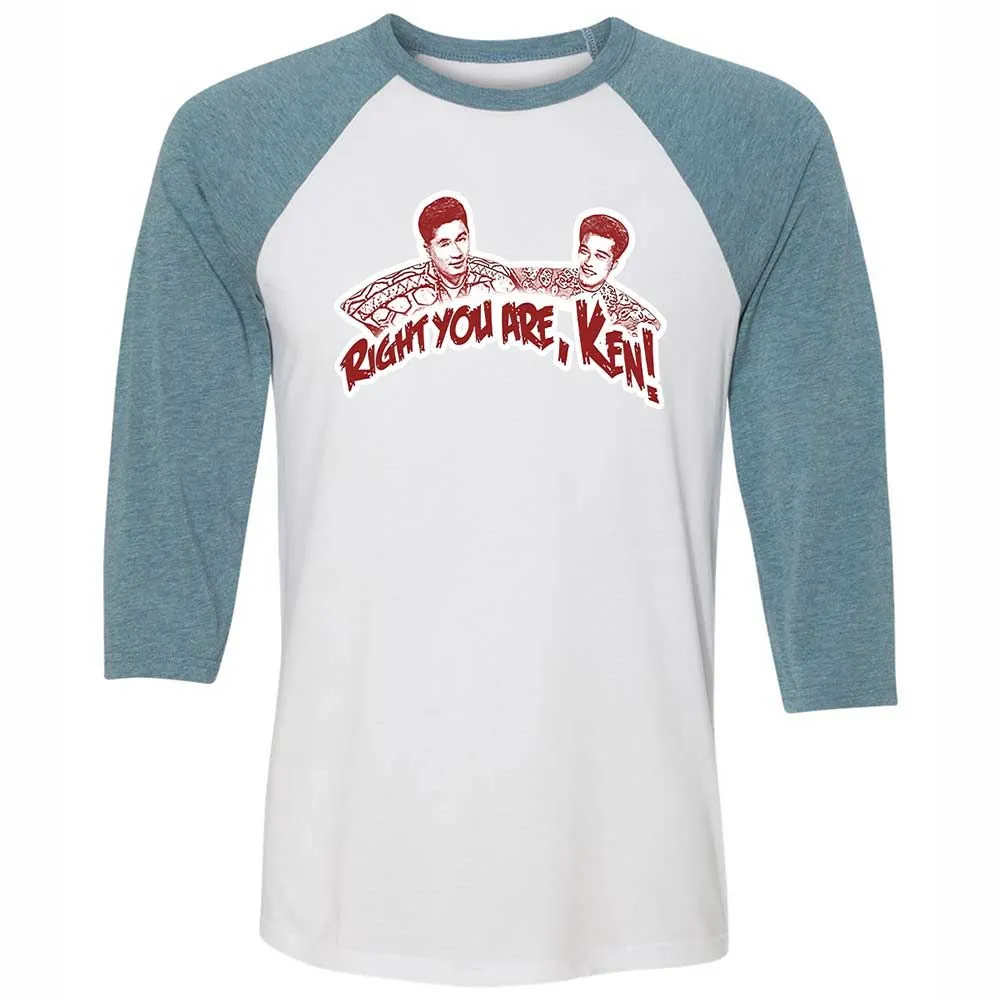 Unisex 3/4 Baseball Tee - Y2GX1EXS - White/Denim - 3