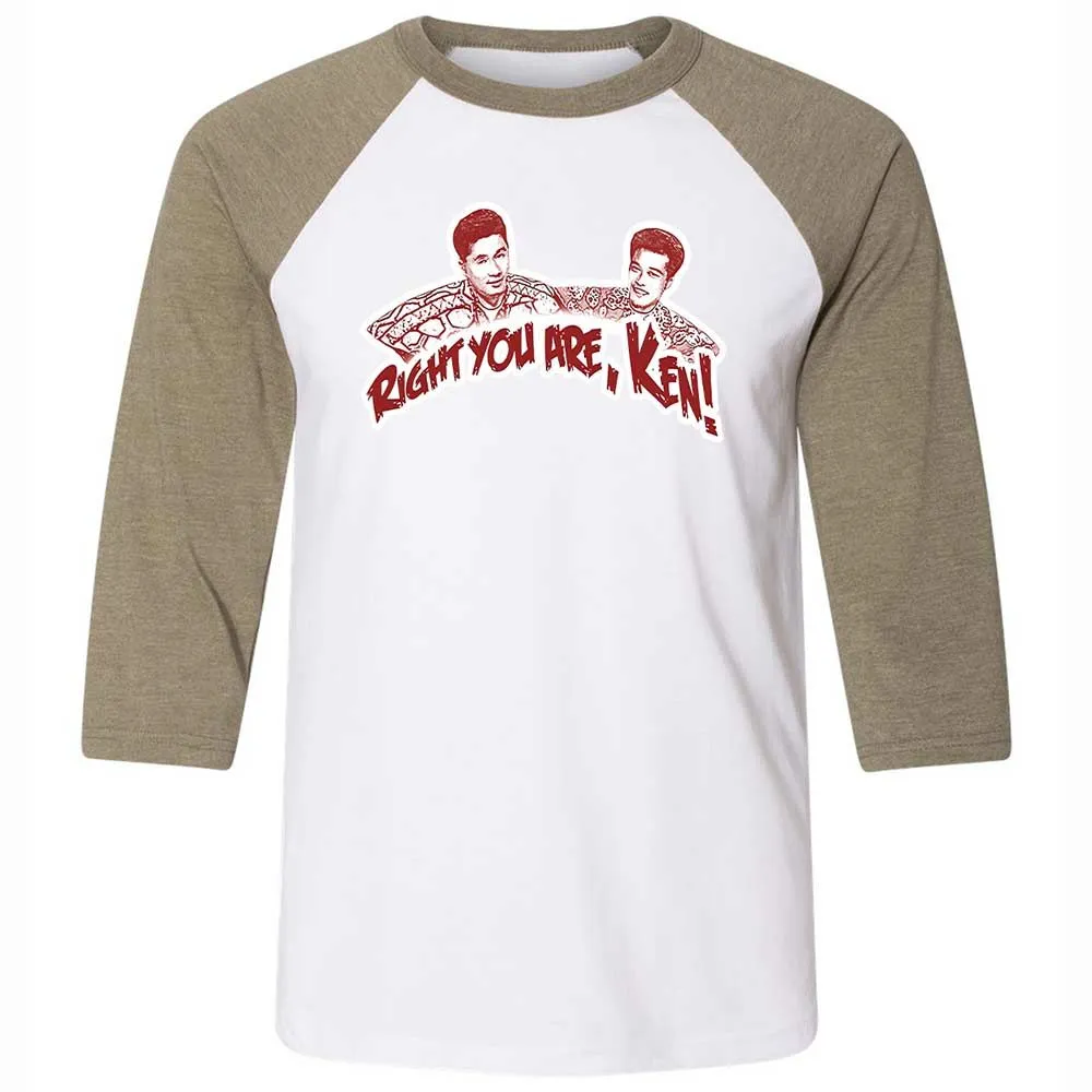 Unisex 3/4 Baseball Tee - Y2GX1EXS - White/Heather Olive - 4