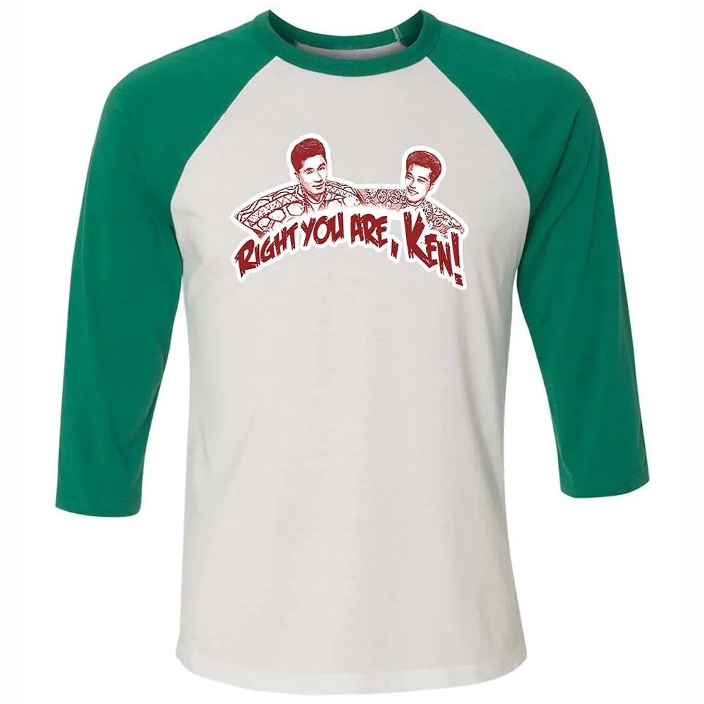 Unisex 3/4 Baseball Tee - Y2GX1EXS - White/Kelly - 6
