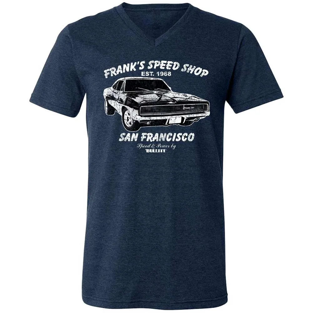 Unisex V-Neck T-Shirt - RE55QE9W - Heather Navy - 3