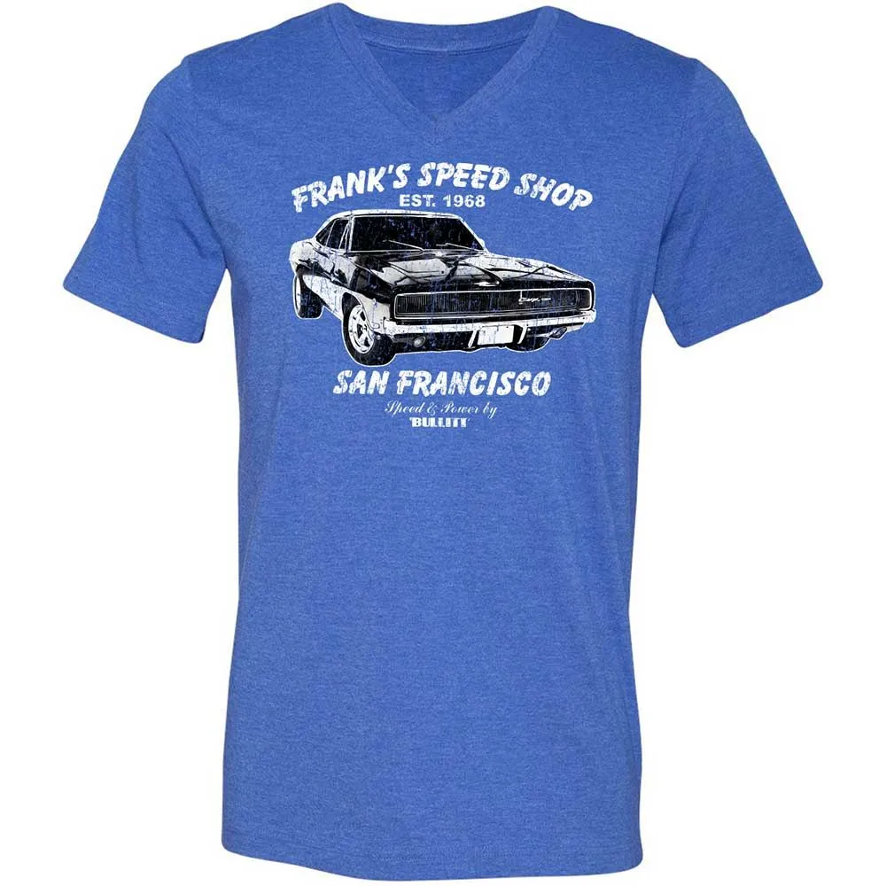 Unisex V-Neck T-Shirt - RE55QE9W - Heather True Royal - 5