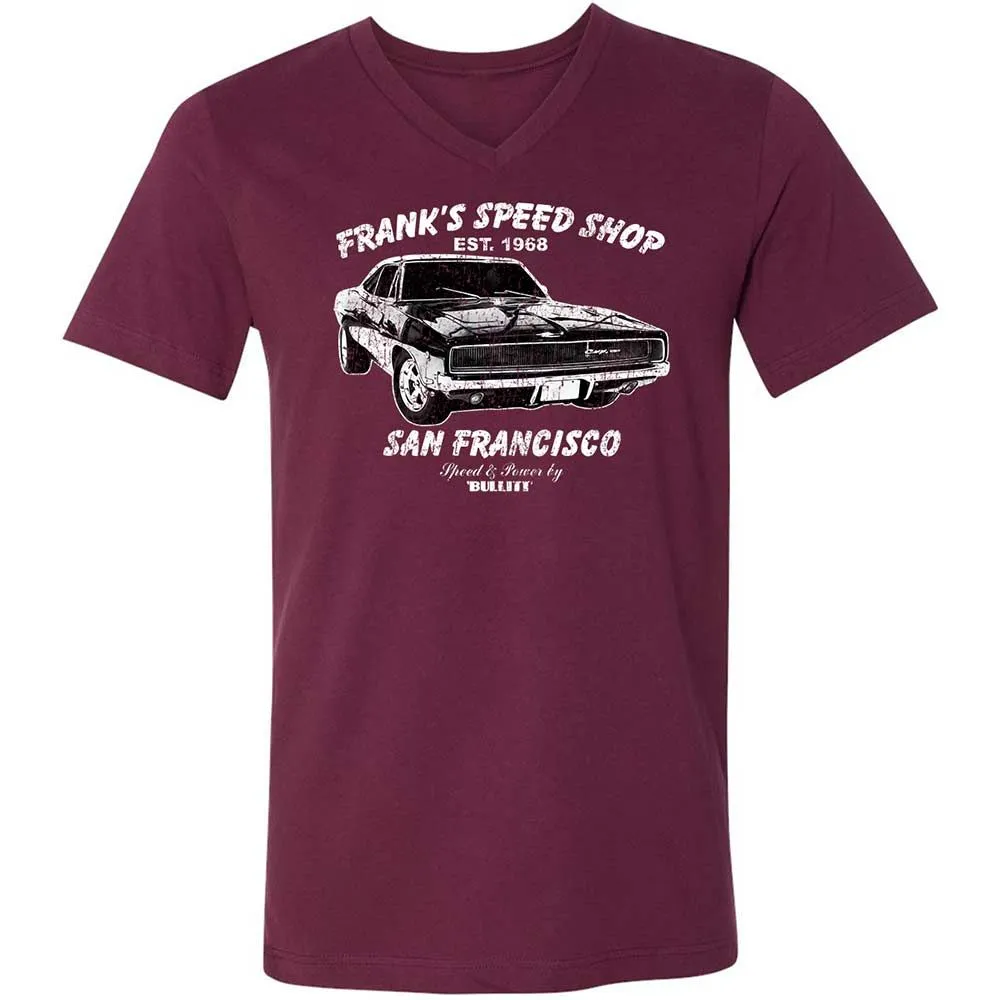Unisex V-Neck T-Shirt - RE55QE9W - Maroon - 8
