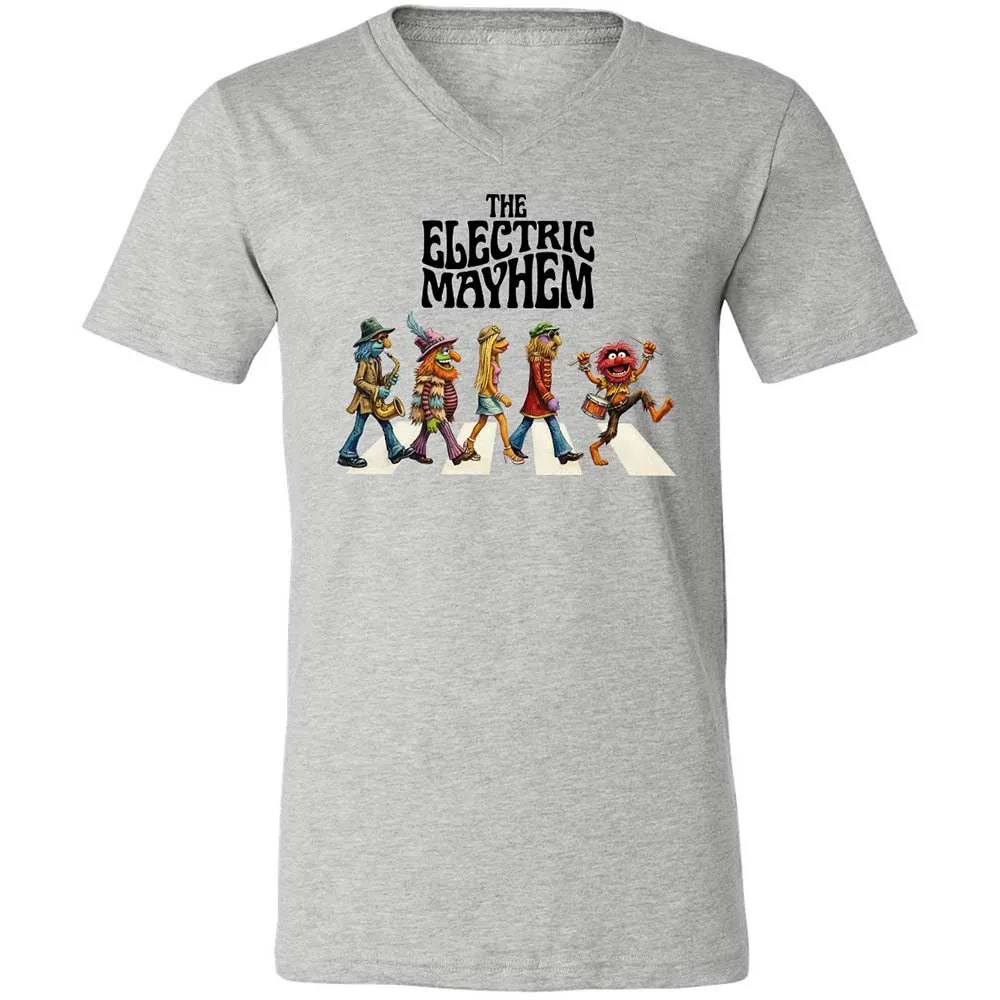 Unisex V-Neck T-Shirt - KLY8ZY8U - Athletic Heather - 2