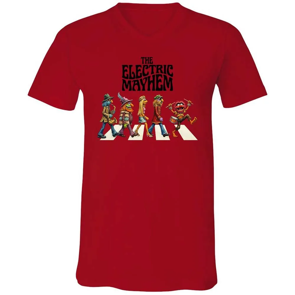 Unisex V-Neck T-Shirt - KLY8ZY8U - Red - 5