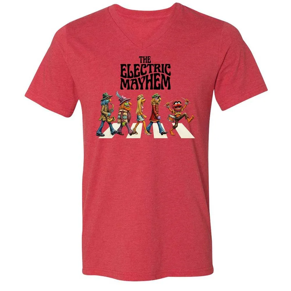 Unisex V-Neck T-Shirt - KLY8ZY8U - Heather Red - 6