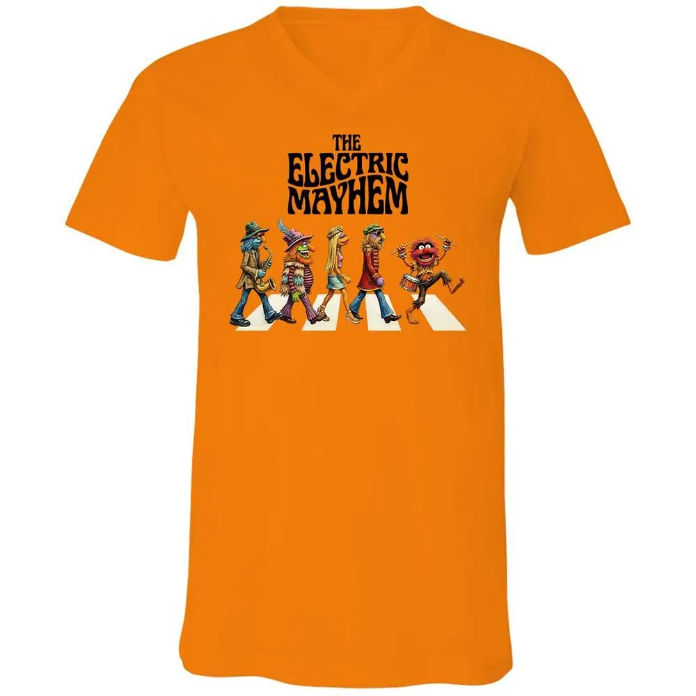 Unisex V-Neck T-Shirt - KLY8ZY8U - Orange - 7