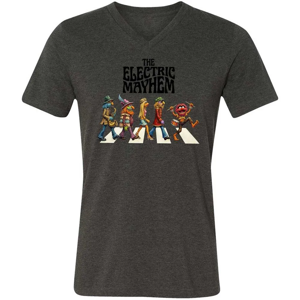 Unisex V-Neck T-Shirt - KLY8ZY8U - Dark Grey Heather - 8